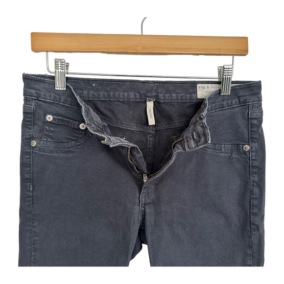 Rag and Bone Jean Legging Distressed Charcoal Skinny Jean Size 30 - Picture 10 of 13